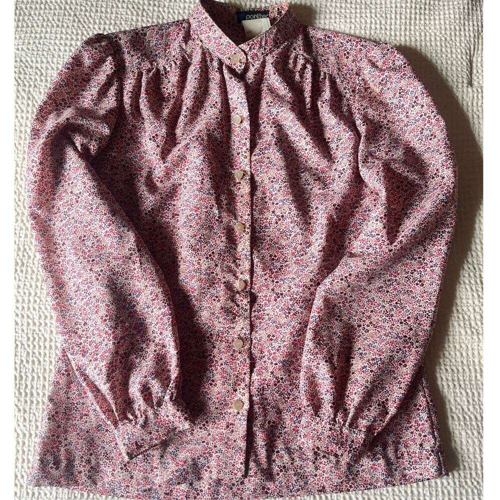 Vintage 1970s Purple Floral Shirt